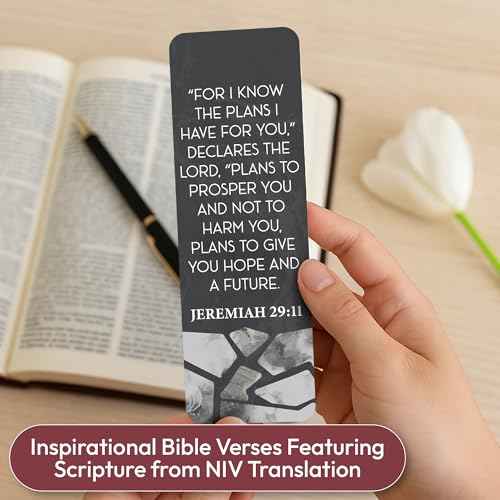 96 Pack Christian Scripture Bookmarks with Bible Verses ? Inspirational Religious Bookmarks for Women & Men, Bulk Christian Gifts for Bible Study, Classroom, Church Supplies