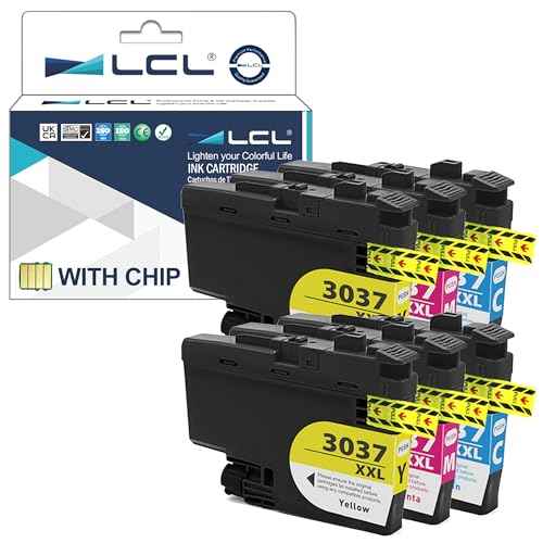LCL Compatible Ink Cartridge Pigment Replacement for Brother LC30373PKS LC3037 XXL LC3037XXL LC3037C LC3037M LC3037Y MFC-J5845DW MFC-J5845DW XL MFC-J5945DW MFC-J6945DW MFC-J6545DW(2C 2M 2Y 6-Pack)