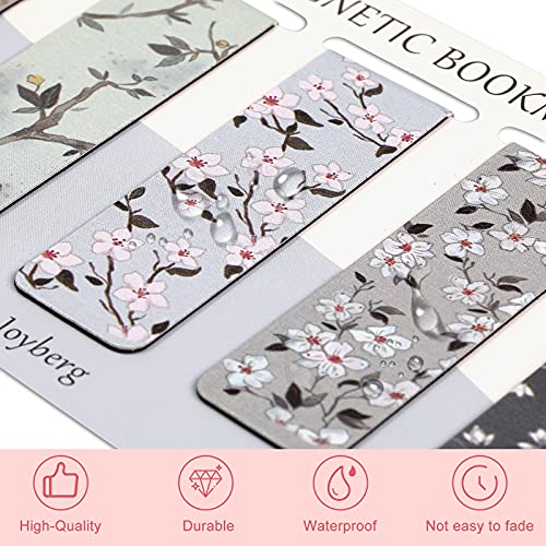 15PCS Magnetic Bookmarks Floral Style for Women, Students & Teachers - Joyberg