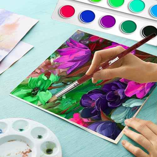 Watercolor Brushes Professional£¬10 PCS Artist Paint Brush Shapes Including Pointed Rounds, Flats£¬Filbert£¬Cat's Tongue Oval Wash£¬Dagger£¬Suitable for Acrylics Water Color Oil Gouache Ink
