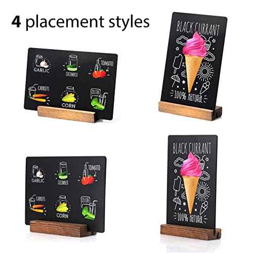 3 Pack 5x7 in Chalkboard Sign Small Blackboard Decorative with Wood Base