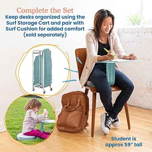 ECR4Kids The Surf Portable Lap Desk, Flexible Seating, Seafoam