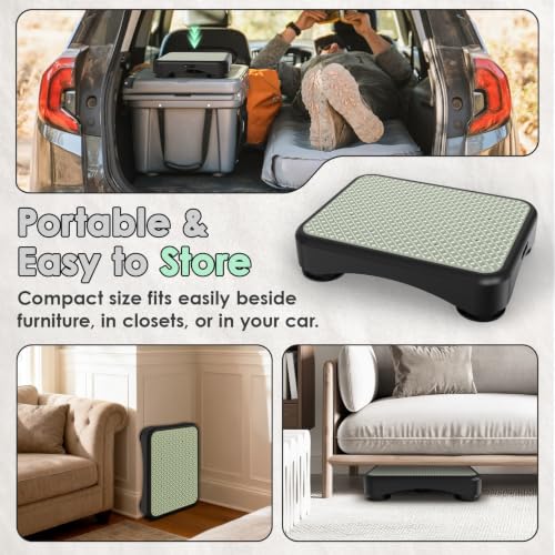 Adjustable Adult Bed Step Stool - 3-Level Non-Slip Support for Seniors & Home Use