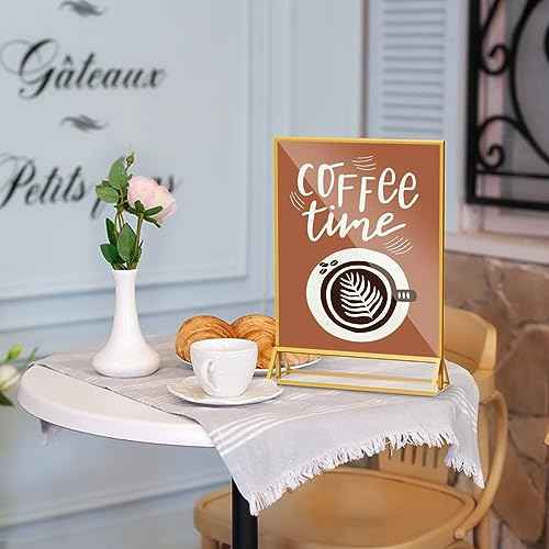 Acrylic Sign Holder 8.5x11 Clear Acrylic Frames Display Stand Double Sided Table Menu Holders for Wedding Table Numbers Restaurant Photos£¨8 pcs£©
