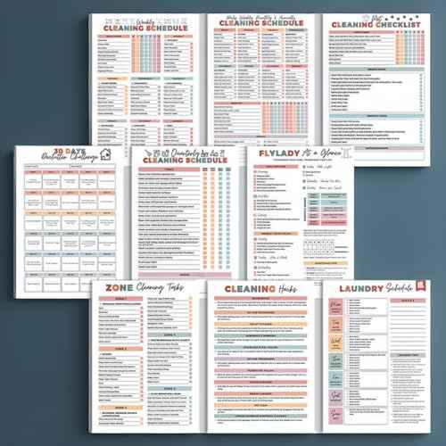Adhd Cleaning Plan Schedule,Cleaning Organizing Planner Notbook, Daily Weekly Monthly Checklist for Home Custom Adjustable Clean Up Household Chores Sheet