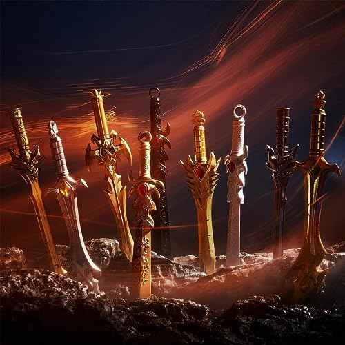 Yexiya 96 Pack Ancient Sword Pens Set Gel Ink Novelty Fun Cool Sword Plastic Gel Ink Cool Pens for Christmas Birthday Party Presents and Writing Random Style