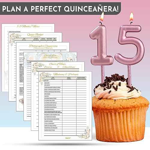 Happy 15th Birthday My Quinceanera Planner Bilingual English Spanish with to-do lists, Budget Tracker, Guest Lists, Mis Quince Party Ideas for XV A?os celebration by iPlanner Pro XV Collection Neutral (Neutral - Floral)