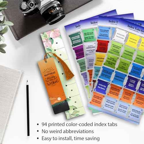 Index Tabs for DSM-5-TR 2022, Color-Coded and Laminated DSM-V-TR Tabs for The Diagnostic and Statistical Manual of Mental Disorders, Tear-Resistant & Waterproof (DSM-5-TR(New Upgrade))