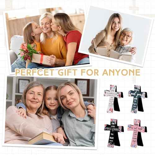 48 Pcs Magnetic Bookmarks Christian Cross Magnetic Page Markers Religious Bible Verses Bookmarks for Mother's Day Women Student Student School Church Bible Study Group (Flower)