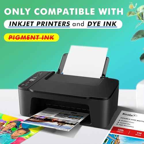 Koala Thin Presentation Paper Double-Sided Matte for Printing Photo 13X19 Inches 110 Sheets Compatible with Inkjet Printer