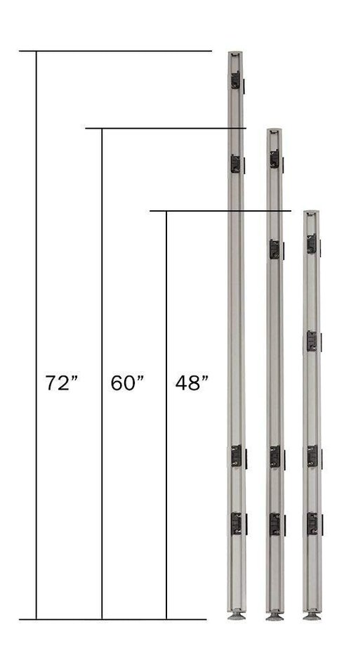 GOF 5ft / 60" H L-Post Connector for L Shaped Partitions, Office Large Fabric Privacy Room Divider Panel Part (L Post 60" Height)