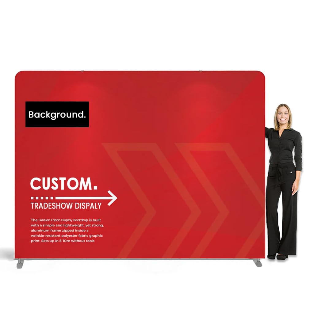 YAKESEE Custom Trade Show Backdrop with Tension Fabric Display Backdrop