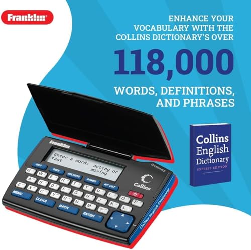 Franklin Collins English Electronic Dictionary with Thesaurus & Word Games - Compact Language Companion