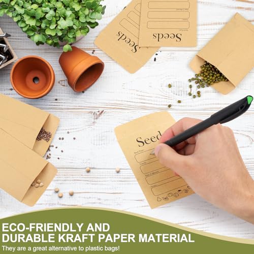 Seed Envelopes 156 Pack 3.15 x 4.72 Inches Kraft Self-Sealing Seed Storage Packets