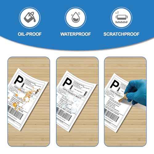 Thermal Shipping Labels 4x6, Pack of 500 Direct Thermal Printer Labels Fanfold, Compatible with Rollo, Zebra, MUNBYN Printers(Commercial Grade)