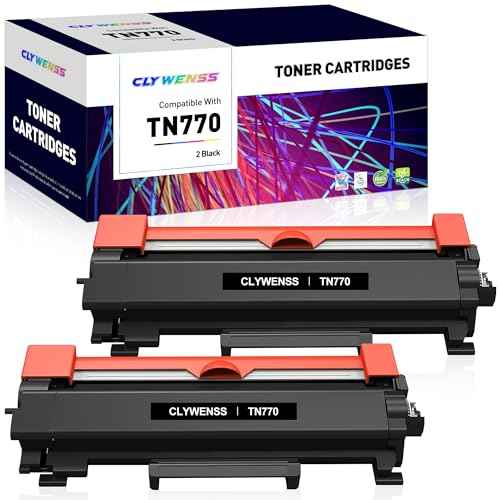 TN770 Super High Yield Black Toner Cartridge Replacement for Brother TN770 TN-770 for HL-L2370DW HL-L2370DWXL MFC-L2750DW MFC-L2750DWXL Printer (2-Pack)