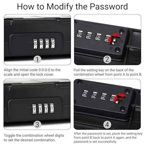Portable Security Case, Combination Key Lock Box With Removable Chain - Mini Travel Box for Outdoor Use