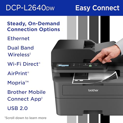 Brother DCP-L2640DW Wireless Monochrome Multi-Function Printer - New / Printer Only