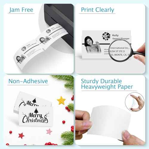 Labelwriter 30374 Business/Appointment Cards 2 x 3 1/2 Labels Stock White Non-Adhesive Compatible for DYMO LW Printers, [5 Rolls, 300 Label/Roll]