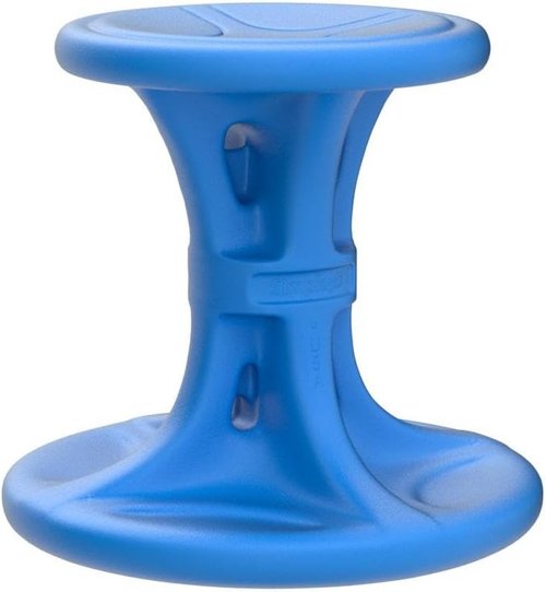 Simplay3 14" Play Around Wiggle Chairs - 2-Pack Kids Wobble Stools for Ages 5-8 | Blue, Made in USA