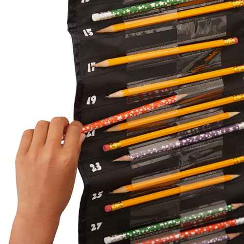 Really Good Stuff Pencil Solution Pocket Chart-Numbered Pencil Dispenser-Hanging Organizer for the Classroom-Storage Supplies for Teachers