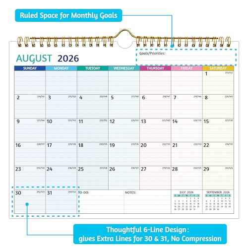 Wall Calendar 2026-2027 ? 2 Year Calendar 2026-2027, 11 x 8.5 In, Jan 2026 - Dec 2027, 2026 Calendar 24 Months, Small Monthly Calendar 2026, with Ruled Blocks, Thick Paper, Holidays, To-dos £¦ Notes