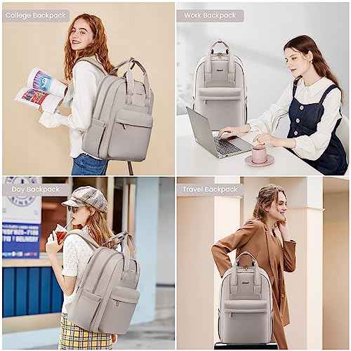 LOVEVOOK Laptop Backpack for Women, 17 Inch Travel Laptop Bag with USB Port, Waterproof Computer Backpack Purse for Work Teacher Nurse, Durable Casual Daypack