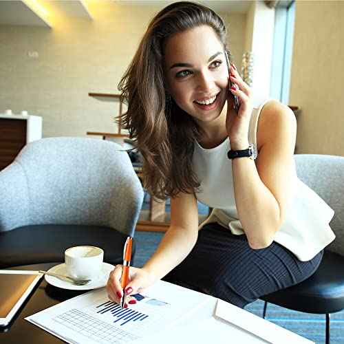 ZenZoi Elegant Orange Pen Set W/Fine Point Rollerball Ink ? Luxury Writing Pens For Men Or Women. Nice Pen Gift Set W/Roller Ball Tip Refills & High End Pen Box. Executive Smooth Quality Writing Pens