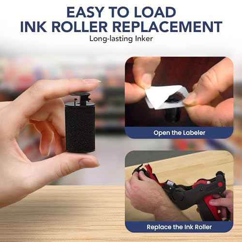 Perco Ink Roll for Monarch 1130, 1131 and 1136 Price and Date Guns - Pack of 10 Replacement Inkers for Monarch 1130, 1131 and 1136 Labelers - Easy to Load, Premium, Clear & Bold Prints - Made in USA