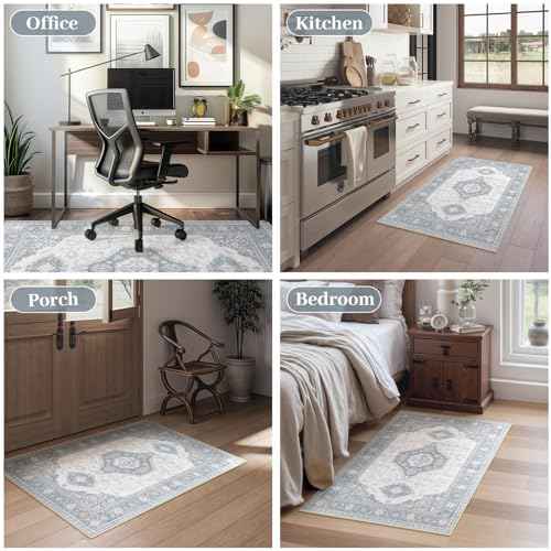 Anidaroel Office Chair Mat for Hardwood & Tile, 48"x60" Desk Chair Mat for Hard Floors, Under Desk Rug for Rolling Chair, Floor Mat for Office Chair, Low Pile Carpet Floor Protector Rug
