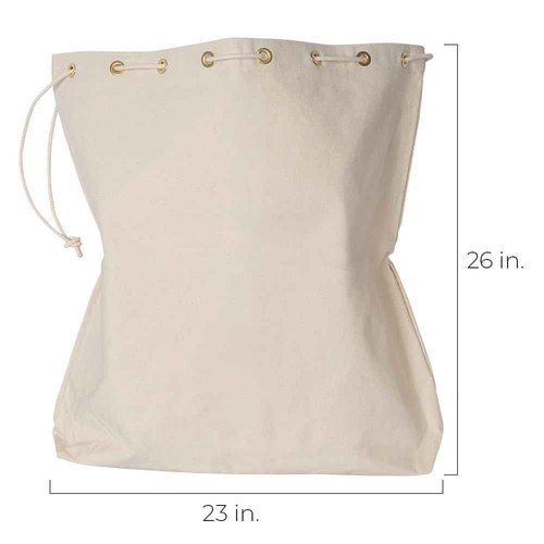 BankSupplies Heavy Duty 14oz Canvas 23Wx26H Post Office Mail Carrier Storage Bag W/Pull Rope