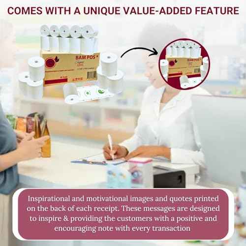 3 1/8 x 190 Thermal Receipt Paper Rolls Compatible with Most POS Systems Clover Station Square Station Toast POS (30 rolls per case)