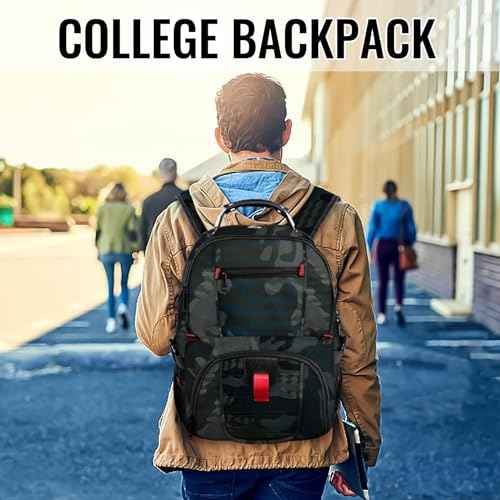 YOREPEK Travel Backpack, Extra Large 50L Laptop Backpacks for Men Women, Water Resistant College Backpack Airline Approved Business Work Bag with USB Charging Port Fits 17 Inch Computers, Camouflage
