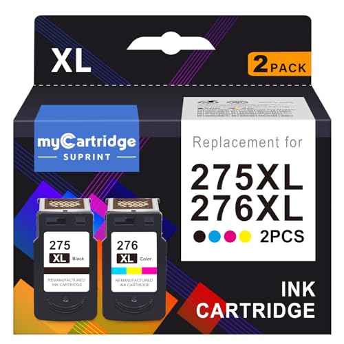 PG-275 XL/CL-276 XL Ink 275 and 276 Replacement for Canon 275 and 276 Ink Cartridges Cannon Ink 275 276 Combo Pack 275XL 276XL for Pixma TS3722 TS3700 TR4722 TR4720 TR4700 TS3522 TS3500 Printer