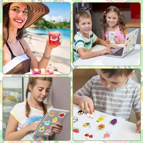 50 Pcs Anxiety Sensory Stickers Motivational Textured Calm Strips Cute Animals Fruits Reward Calm Stickers Mood Calming Stress Anxiety Relief Sticker for Adult Teen Classroom Must Haves Supplies