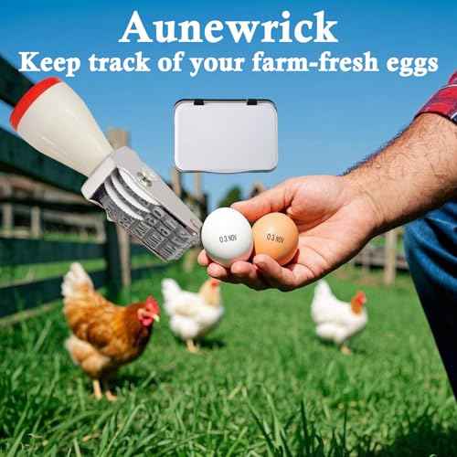 Egg Date Stamp Kit with Ink Pad, Month and Day Stamper for Farm Fresh Eggs Chicken Duck Turkey Goose Poultry Eggs