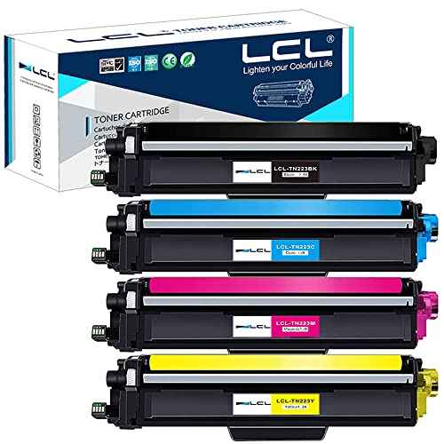 LCL Compatible Toner Cartridge Replacement for Brother TN-223 TN223 TN-223BK TN223BK TN223C TN223M TN223Y HL-L3210CW HL-L3230CDW HL-L3270CDW HL-L3290CDW MFC-L3710CW MFC-L3750CDW (4-Pack KCMY)