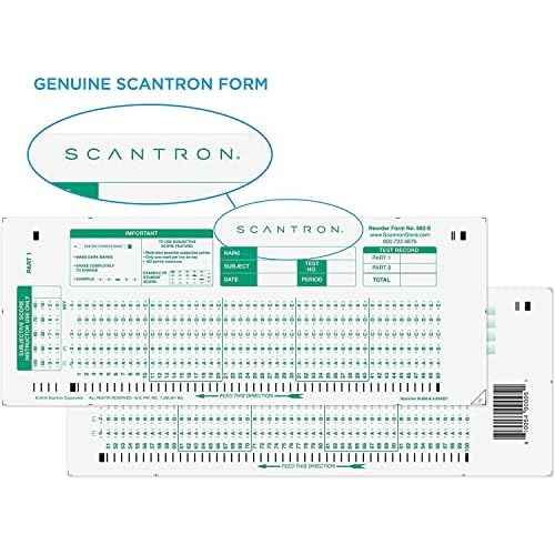 Official SCANTRON Brand 882-E Answer Sheet (100 Pack)