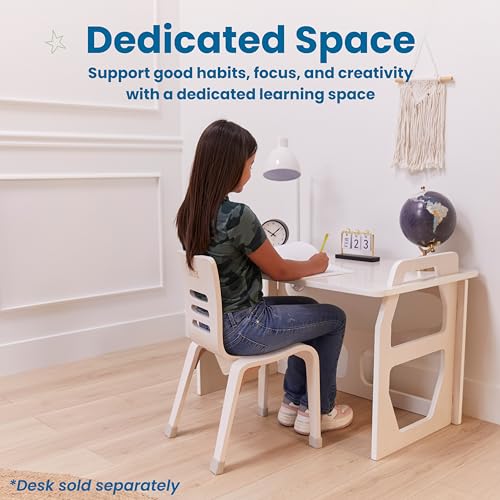 ECR4Kids Bentwood Chair 14in Seat Height White Wash 2-Pack Montessori