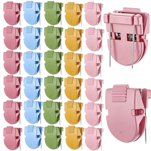 30 Pcs Colorful Plastic Cubicle Wall Clips for Office & Fabric Walls