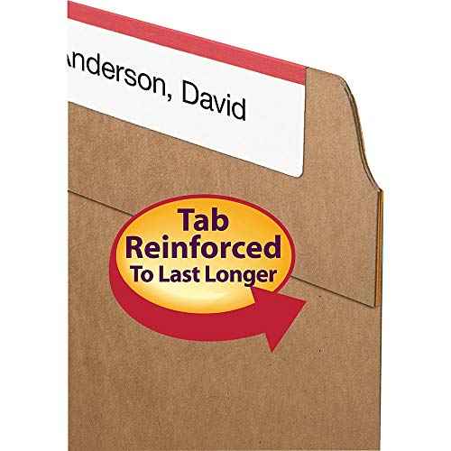Smead File Folder, Reinforced Straight-Cut Tab, Letter Size, Kraft, 100 Per Box (10710)