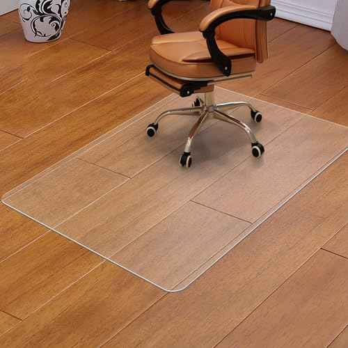 Clear Chair Mat for Hardwood Floor - 36"x48" Heavy Duty Desk Chair Mats for Office Chair - Transparent Computer Floor Mat Office Home Floor Protection Mat for Wood/Tile