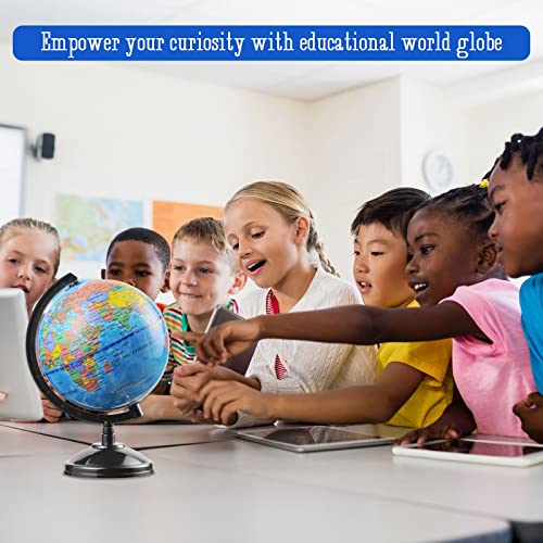 VAP 6 Inch Interactive World Globe for Kids & Students – Educational Earth Globe with Stand