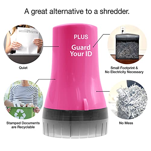 Wide Advanced ID Roller Stamp by Guard Your ID, Privacy Protection and Identity Theft Prevention, As Seen on TV (3-Pack, Blue, Pink, Purple)