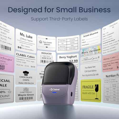 CLABEL Label Maker Machine with Tape: 221B Inkless Label Printer Handheld Barcode Printer Compatible with Phone & PC for Retail School Office Clothing