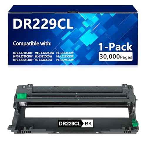 DR229CL Drum Unit Compatible Replacement for DR229 Drum Unit use with TN229 TN229XL for HL-L3280CDW HL-L3220CDW HL-L3300CDW MFC-L3720CDW MFC-L3780CDW HL-L3295CDW Printer(1 Pack)