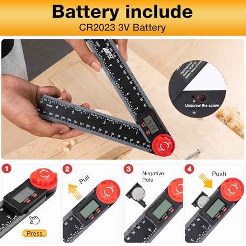 Digital Angle Finder Protractor, Angle Finder Ruler, 7inch 200mm 7inch/200mm, Angle Measuring Tool for Woodworking,Carpenter,Construction,DIY Measurement