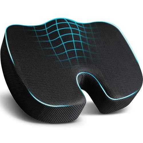 EcoNour Seat Cushions for Office Chairs | Tailbone Pain Relief Cushion for Car Seat | Sciatica, Butt & Coccyx Pain Relief Desk Chair Cushion for Long Sitting Drivers | coj?n para asiento de carro