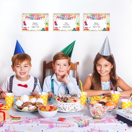 FaCraft Birthday Certificates for Students – 36 Confetti Certificates, 5.5x8.3 in, Classroom Rewards – Style 1