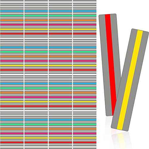 Yexiya 100 Pack Guided Reading Strips Line Reader Highlight Strips Overlay Highlight Bookmarks Help with Dyslexia for Student Classroom Teacher Supply Kids Children(Multicolor)